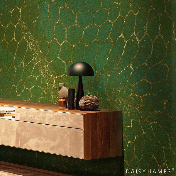The Green & Gold behang-behang-Daisy James-Selected Wallpapers &amp; Interiors