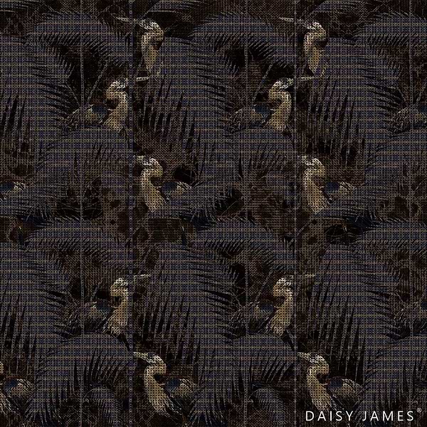 The Heron behang-behang-Daisy James-Original-Vinyl-M2-Selected Wallpapers &amp; Interiors