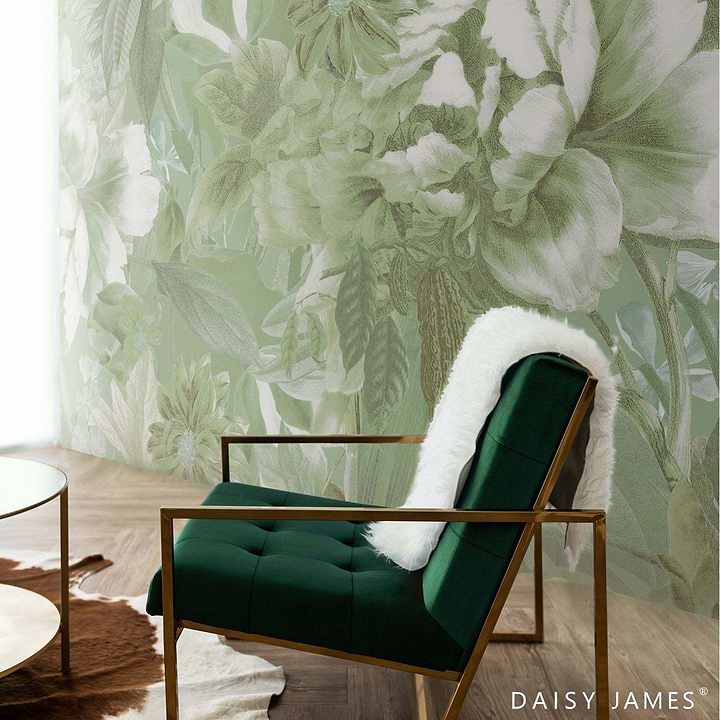 The Hosta Green behang-Behang-Daisy James-Selected Wallpapers &amp; Interiors