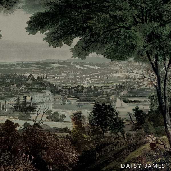 The LA River behang-behang-Daisy James-Color-Vinyl-M2-Selected Wallpapers &amp; Interiors