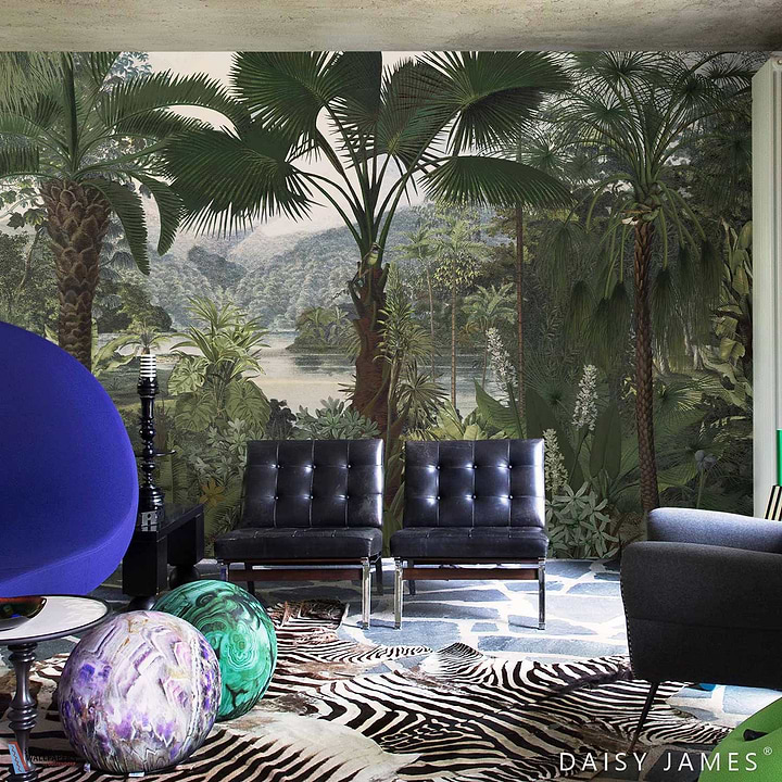 The Lagoon NO1 behang-behang-Daisy James-Selected Wallpapers &amp; Interiors