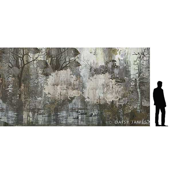 The Lime Forest behang-behang-Daisy James-Selected Wallpapers &amp; Interiors