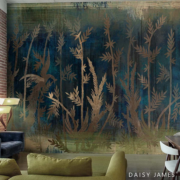 The Loom Blue behang-Behang-Daisy James-Selected Wallpapers &amp; Interiors