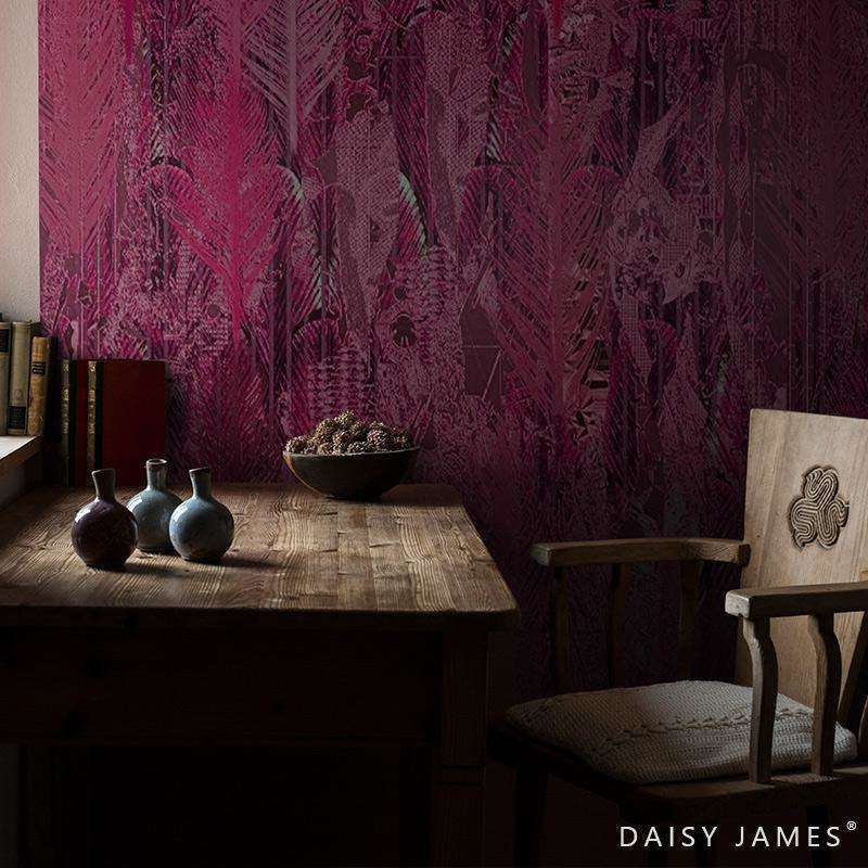 The Panache Aubergine behang-behang-Daisy James-Selected Wallpapers &amp; Interiors