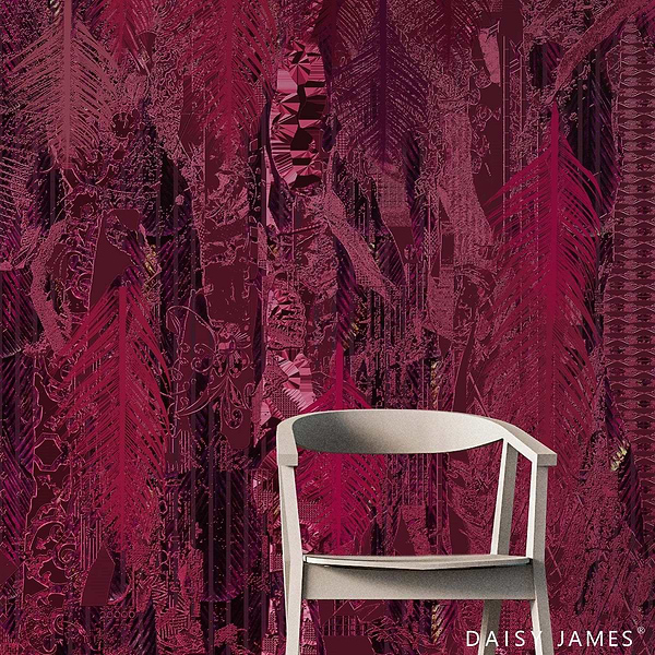 The Panache Aubergine behang-behang-Daisy James-Selected Wallpapers &amp; Interiors