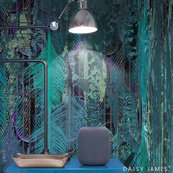 The Panache Blue behang-behang-Daisy James-Selected Wallpapers & Interiors