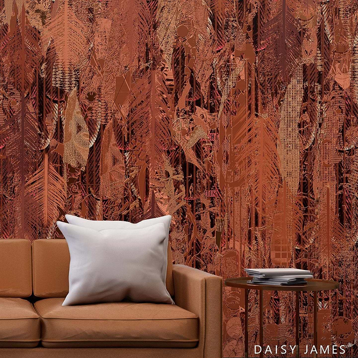 The Panache Orange behang-behang-Daisy James-Selected Wallpapers &amp; Interiors