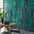 The Panache Turquoise behang-behang-Daisy James-Selected Wallpapers & Interiors