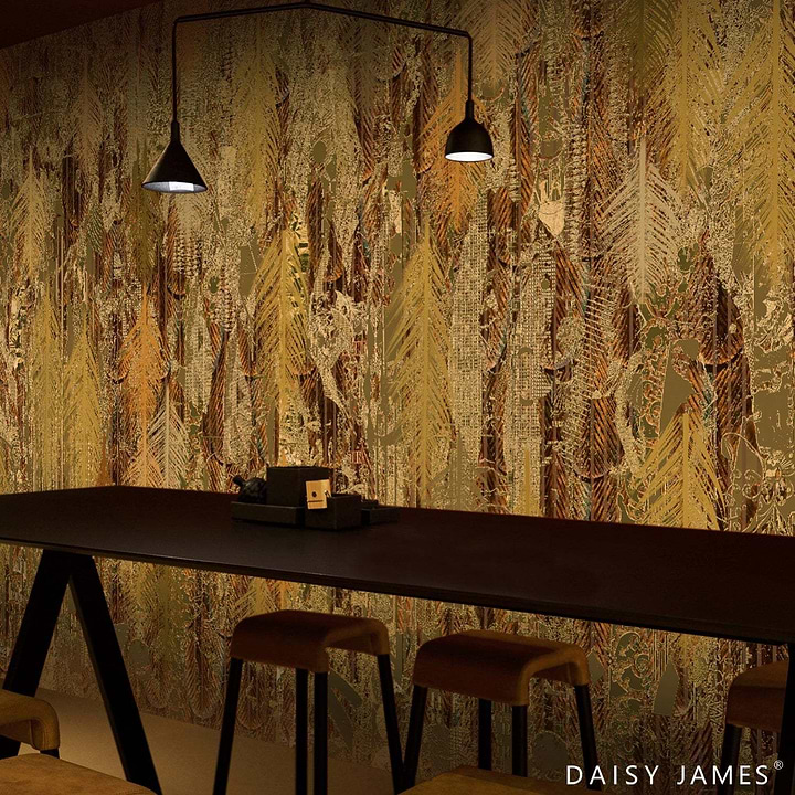 The Panache Yellow behang-behang-Daisy James-Selected Wallpapers &amp; Interiors