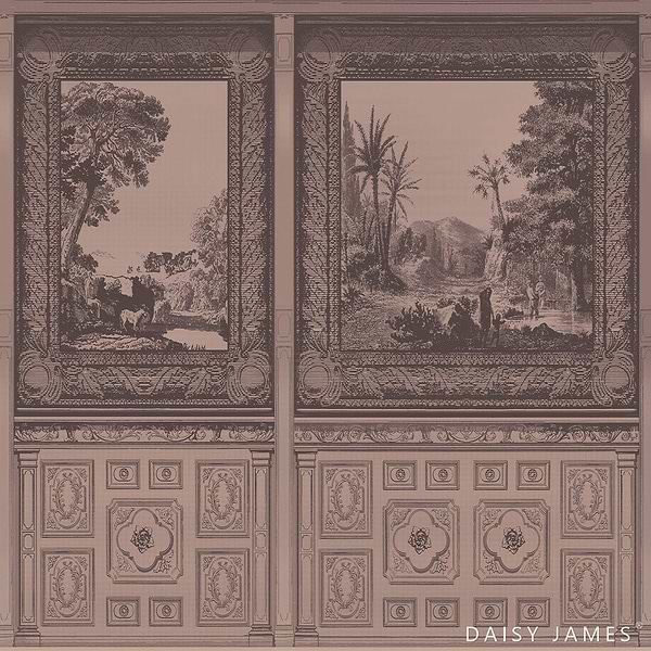 The Panel behang-behang-Daisy James-Pink-Vinyl-M2-Selected Wallpapers &amp; Interiors