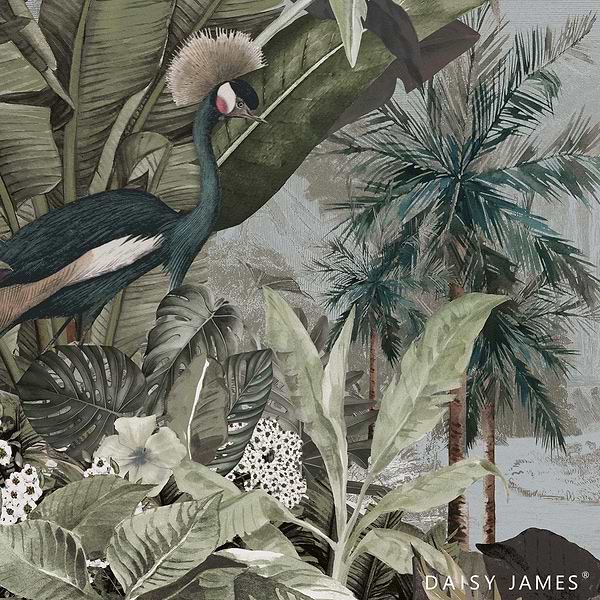The Past Dim behang-behang-Daisy James-Dim-Vinyl-M2-Selected Wallpapers &amp; Interiors