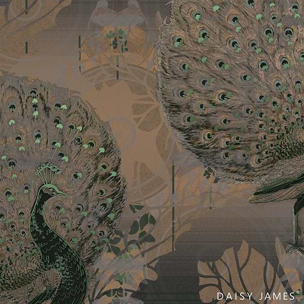 The Pavo behang-behang-Daisy James-Color-Vinyl-M2-Selected Wallpapers &amp; Interiors