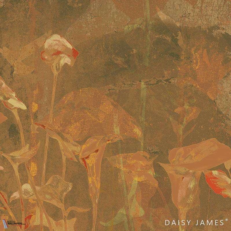 The Perigone behang-behang-Daisy James-Orange-Vinyl-M2-Selected Wallpapers &amp; Interiors