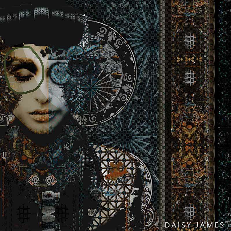 The Private Label behang-Behang-Daisy James-Vinyl-Black-M2-Selected Wallpapers &amp; Interiors