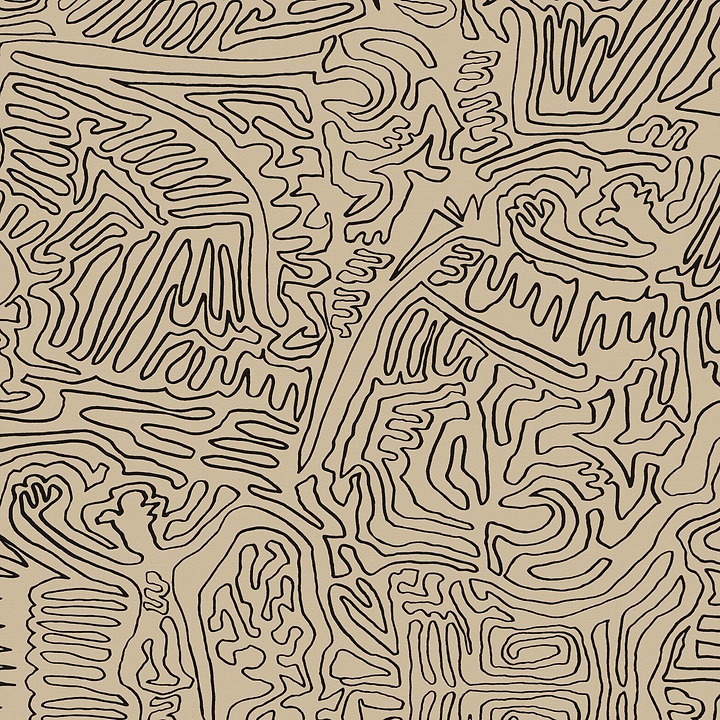 The Roam behang-Behang-Daisy James-Beige-Vinyl-M2-Selected Wallpapers &amp; Interiors