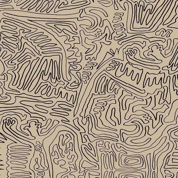 The Roam behang-Behang-Daisy James-Beige-Vinyl-M2-Selected Wallpapers &amp; Interiors