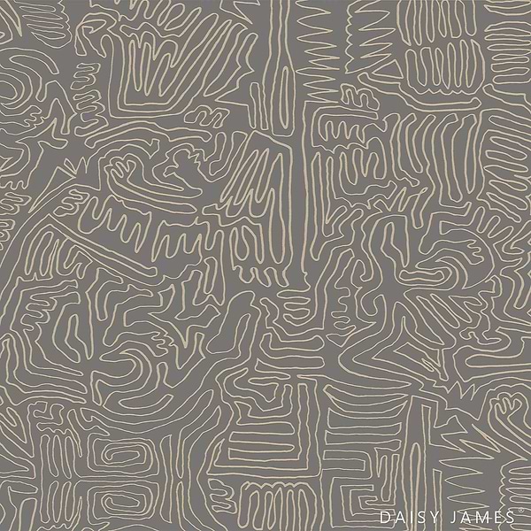 The Roam behang-Behang-Daisy James-Grey-Vinyl-M2-Selected Wallpapers &amp; Interiors