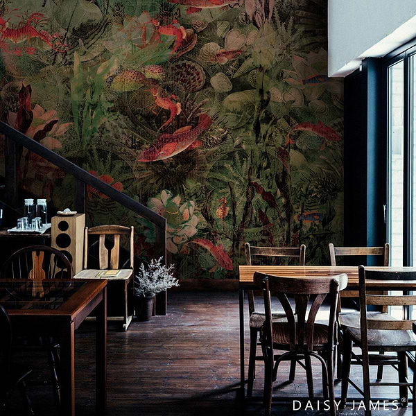 The Salmon behang-behang-Daisy James-Selected Wallpapers &amp; Interiors