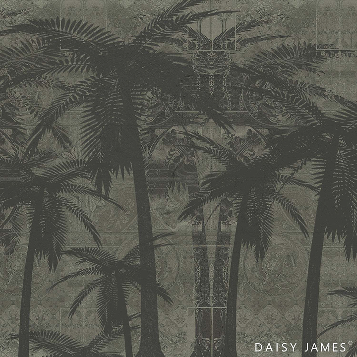The Sunset BLVD behang-behang-Daisy James-Green-Vinyl-M2-Selected Wallpapers &amp; Interiors