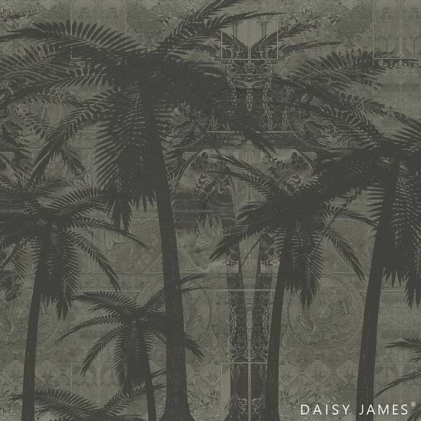 The Sunset BLVD behang-behang-Daisy James-Green-Vinyl-M2-Selected Wallpapers & Interiors