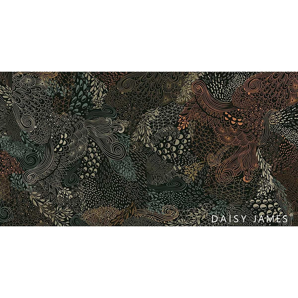 The Tribe Pattern No1 behang-behang-Daisy James-Selected Wallpapers &amp; Interiors
