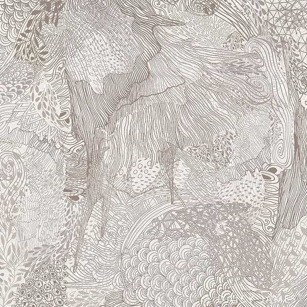 The Tribe Pattern No3 behang-behang-Daisy James-Beige-Vinyl-M2-Selected Wallpapers & Interiors