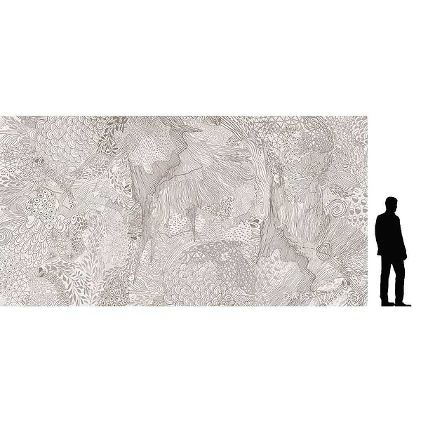 The Tribe Pattern No3 behang-behang-Daisy James-Selected Wallpapers &amp; Interiors