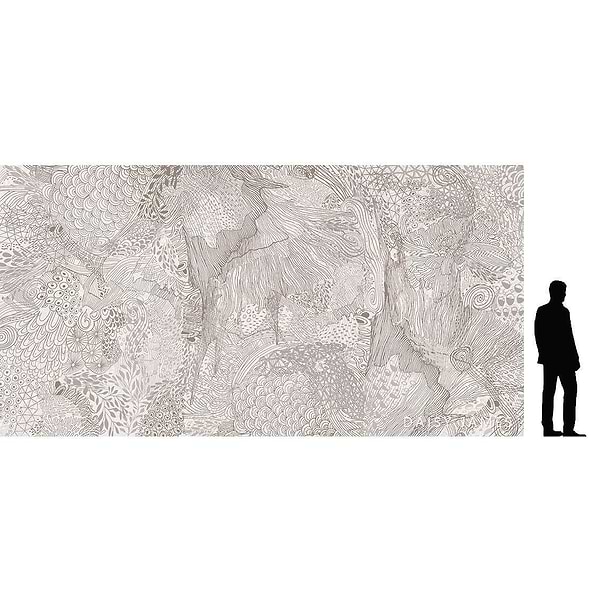 The Tribe Pattern No3 behang-behang-Daisy James-Selected Wallpapers & Interiors