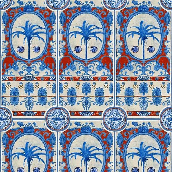 The Villa-behang-Tapete-Mind the Gap-Red-300 cm (standaard)-WP20576-Selected Wallpapers