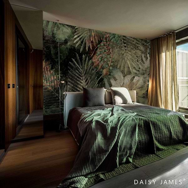 The Viridity Green behang-Behang-Daisy James-Selected Wallpapers &amp; Interiors