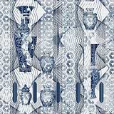 The Wares behang-behang-Daisy James-Delfts-blauw-Vinyl-M2-Selected Wallpapers & Interiors