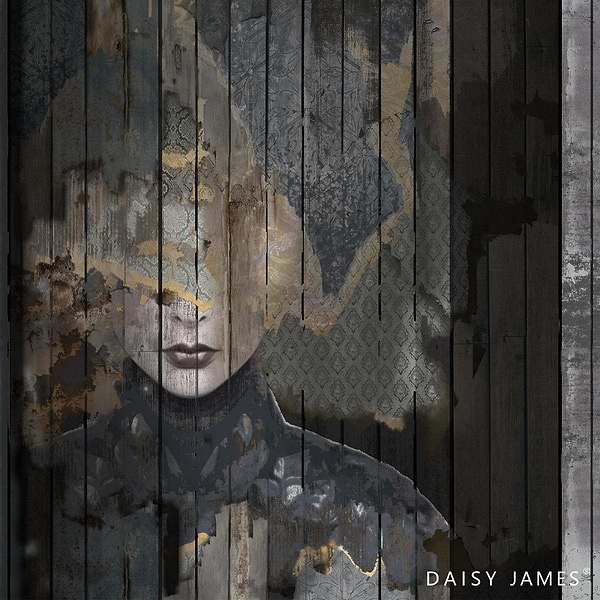 The Wooden Face behang-behang-Daisy James-Multicolor-Vinyl-M2-Selected Wallpapers & Interiors