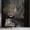 The Wooden Face behang-behang-Daisy James-Selected Wallpapers &amp; Interiors