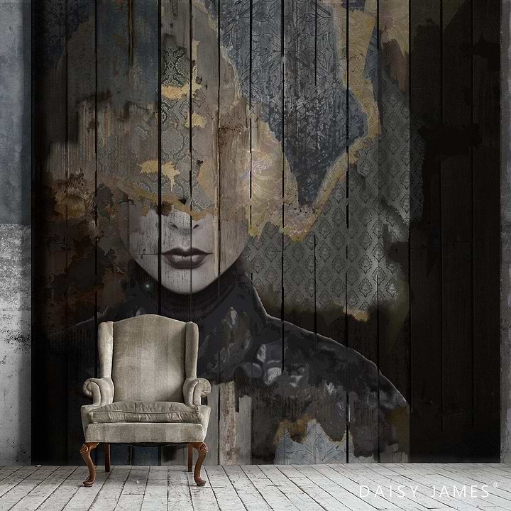 The Wooden Face behang-behang-Daisy James-Selected Wallpapers &amp; Interiors