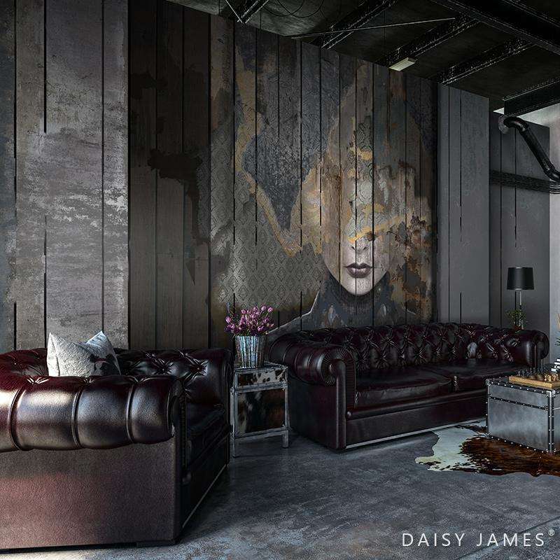 The Wooden Face behang-behang-Daisy James-Selected Wallpapers &amp; Interiors