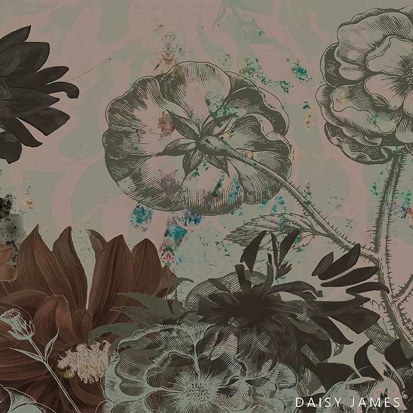 The Yard No2 behang-behang-Daisy James-Color-Vinyl-M2-Selected Wallpapers &amp; Interiors