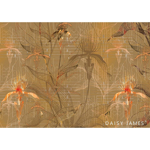 The Yellow Orchid behang-Behang-Daisy James-Selected Wallpapers &amp; Interiors