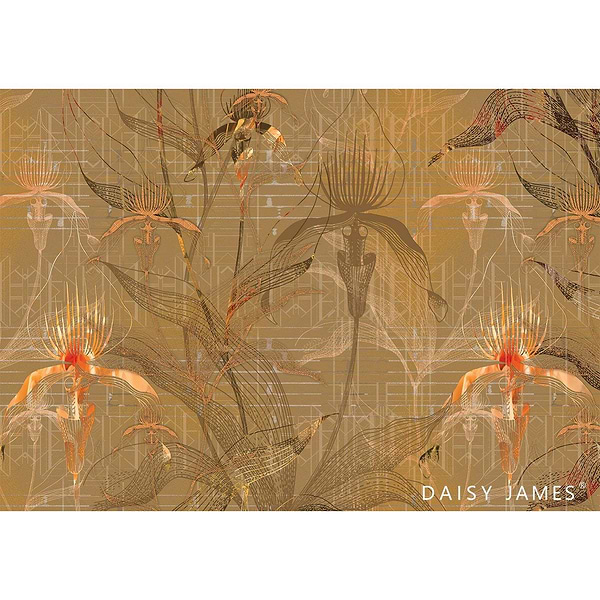The Yellow Orchid behang-Behang-Daisy James-Selected Wallpapers & Interiors