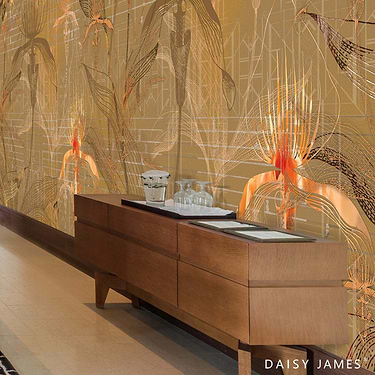 The Yellow Orchid behang-Behang-Daisy James-Selected Wallpapers &amp; Interiors