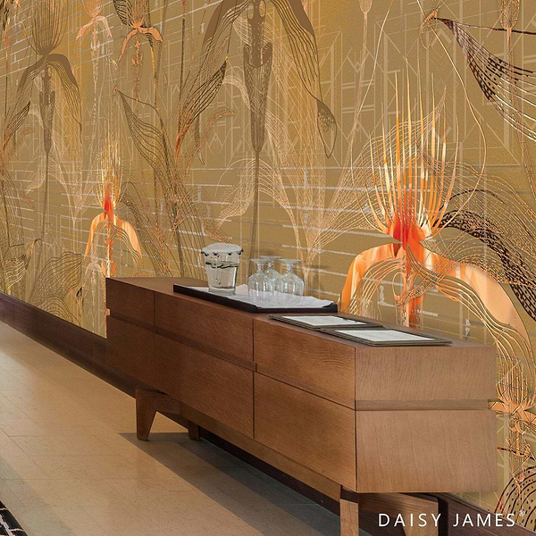The Yellow Orchid behang-Behang-Daisy James-Selected Wallpapers & Interiors
