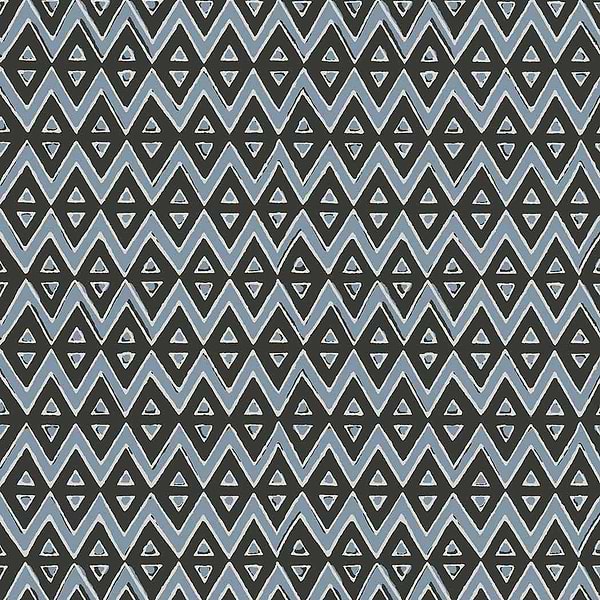 Tiburon-Behang-Tapete-Thibaut-Black and Blue-Rol-T13233-Selected Wallpapers