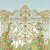 Tijou Gate-behang-Tapete-Cole & Son-Spring Green, Soft Olive & Rouge-Paneel-118/8017-Selected Wallpapers