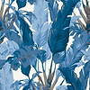 Travelers Palm-Behang-Tapete-Thibaut-Navy and White-Rol-T10126-Selected Wallpapers