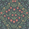 Tudor Garden-behang-Tapete-Cole & Son-Rouge & Forest Green-Rol-118/2002-Selected Wallpapers