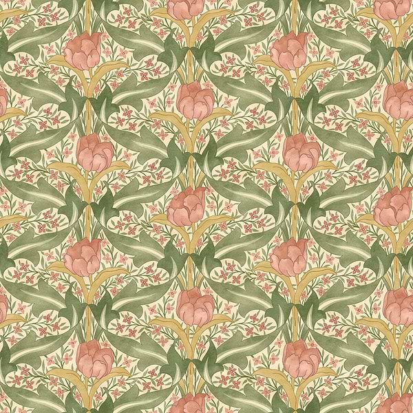 Tulip & Jasmin-Behang-Tapete-GP&J Baker-Blush-Rol-BW45104.4-Selected Wallpapers