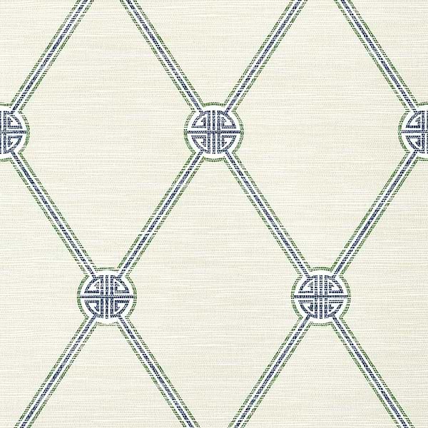 Turnberry Trellis-Behang-Tapete-Thibaut-Beige and Green-Rol-T13352-Selected Wallpapers