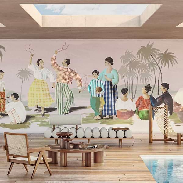 Un Beau Dimanche-behang-Tapete-Elitis-Selected Wallpapers