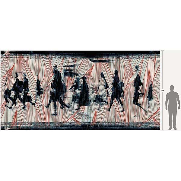 Walking-behang-Tapete-Inkiostro Bianco-Selected Wallpapers