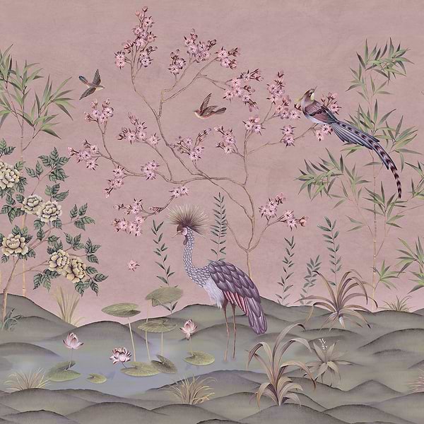 Waterfront-Tapete-Presence-Old Pink-Silk Vinyl-PS104/02-Selected Wallpapers