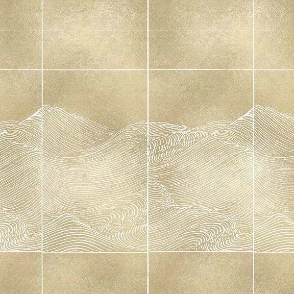 Waves Metallics-Behang-Coordonne-Gold-Metallics-9600500-Selected Wallpapers